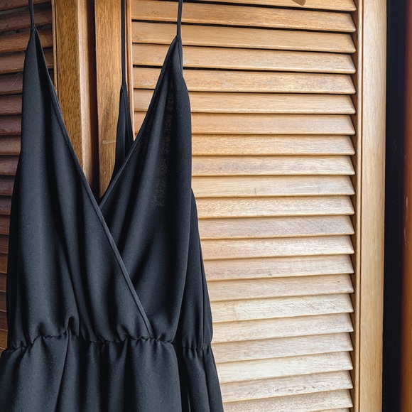 Wilfred Satin Crepe Wrap Romper in Black - Picture 4 of 7